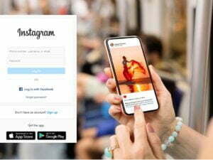 Instagram login