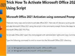 activate microsoft office 2021using script