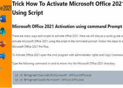 activate microsoft office 2021using script