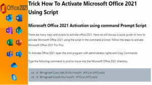 activate microsoft office 2021using script